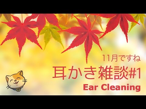 [ASMR] 11月版 囁き声で耳かき雑談 Ear Cleaning#1 [Whisper]