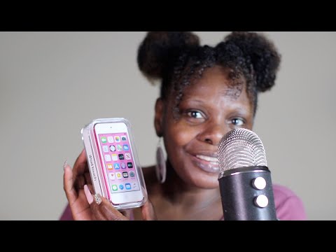 FINALLY GOT AN APPLE IPOD ASMR CHEWING GUM NAIL TAPPING