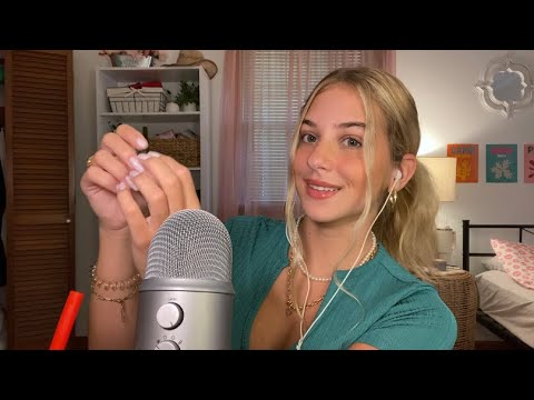ASMR Relaxing Hand Sounds and Movements, Tapping, Shirt Scratching and Whispering