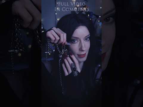 ASMR Morticia Addams Picks Your Jewelry 🌹 (Soft Spoken Personal Attention) #asmr #shorts #shortvideo