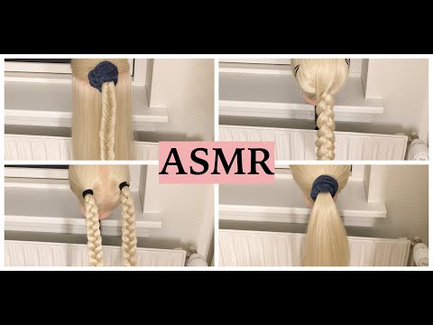 ASMR Soft Hair Play & Hairstyling, No Talking (Hair Brushing & Braiding Sounds)