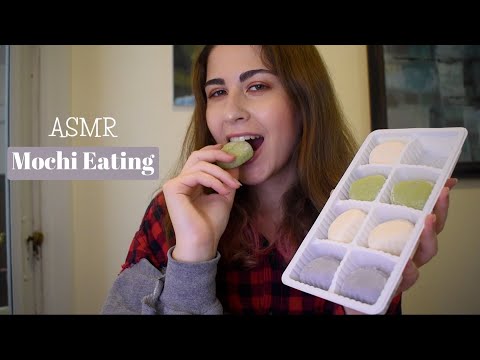 ASMR | 💚 Mochi Eating 💚 | Chewing Sounds, Mouth Sounds, Whispering, Tea Drinking Sounds ☕️