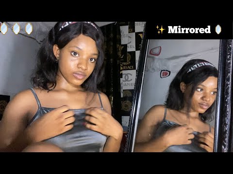 ASMR Mirrored Triggers| Skin & Fabric Scratching| Whispering| Mouth Sounds| Tongue- Licking