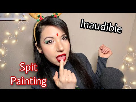 ASMR Spit Painting + Inaudible + Wet Mouth Sounds