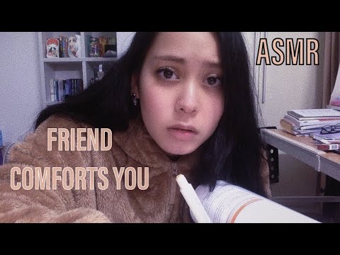 ASMR Friend Comforts You While Studying (Exams, Academic Stress, Positive Affirmations)