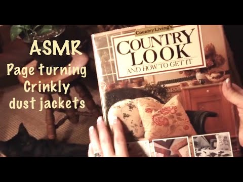 ASMR Page turning of decorating books with crinkly dust jacket (no talking)