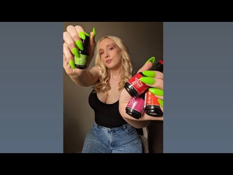 💚ASMR Tapping Sounds💚💅🏼✨Nail Reserve Los Angeles Gel Polish REVIEW!😍 bottle + mouth sounds✨