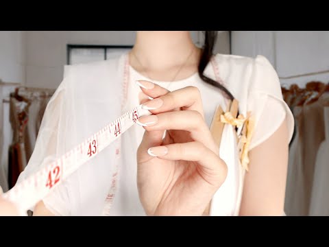 ASMR ♡Wedding Dress Fitting♡ | Measuring You, Draping Fabric Sounds, Ipad Writing | Tailor Roleplay