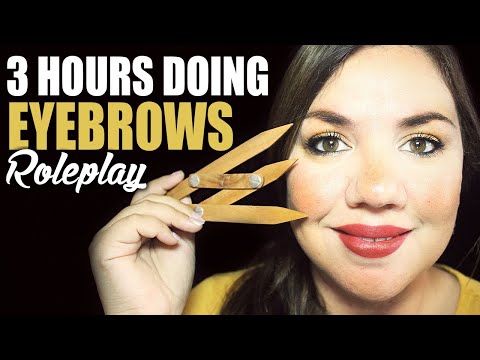 ASMR Doing Your EYEBROWS for 3 Hours Roleplay