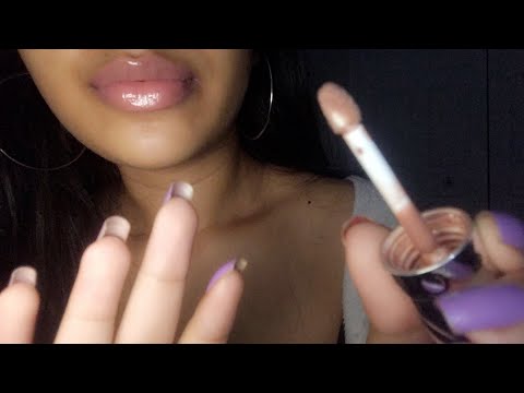 ASMR~ All in one UPCLOSE TRIGGERS~ Lipgloss application/hand movements/face brushing + MORE