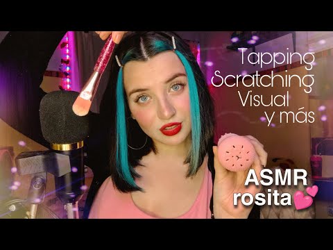 ASMR ROSA 💕(Tapping, Scratching, Mouth Sounds, visual, tika)