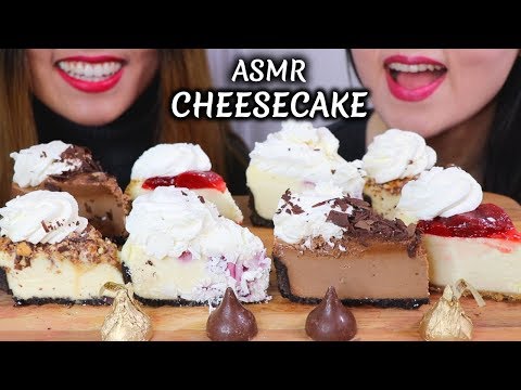 ASMR CHEESECAKE (Chocolate, Snickers, Strawberry) 치즈케이크 리얼사운드 먹방 チーズケーキ| Kim&Liz ASMR