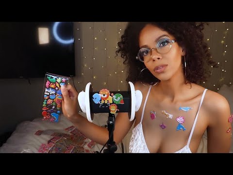 ASMR | Playing with Stickers (Sticky, Crinkly Sounds, Personal Attention)