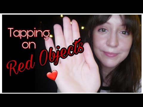 ⭐ASMR TAPPING on Red Objects for Sleep ❤️❣️🍎🎀🏮💋💯 #asmr #tapping #scratching