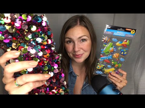 💖ASMR COLORFUL TINGLEFEST💖 crinkles, sequins, rustling, tapping