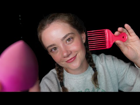 ASMR Get Ready With Me 💗 Whispered Rambles, Hair & Makeup