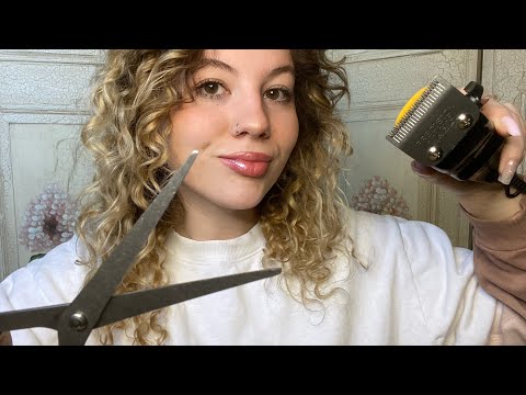 ASMR FAST/CHAOTIC HAIRCUT💛