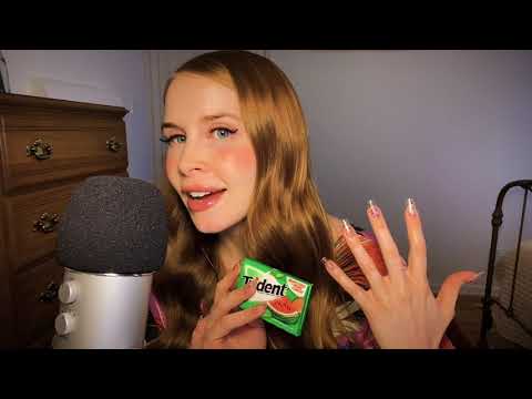 *ASMR* 🎶 Just Another [Mouth Sounds] Monday 🎶 ((Short &  Sweet Whispered w/ Gum-Chewing + Tapping))