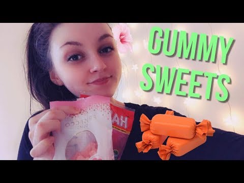CLOSE UP mouth sounds, eating gummy sweets - ASMR