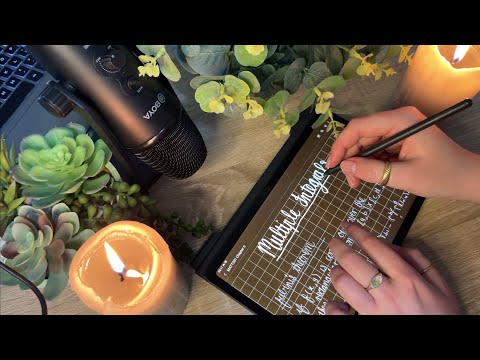 ASMR study with me (background asmr, tapping, writing & whispering)