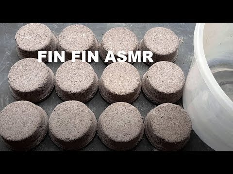 ASMR : Dry and Water Crumbling Cement+Sand #186