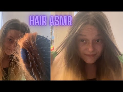 ASMR hair brushing| head banging| spraying sounds| aggressive scalp scratching {subs request❤️}