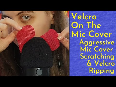 ASMR Aggressive Velcro On The Mic Cover Triggers - Mic Cover Scratching, Velcro Ripping (No Talking)