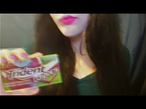 ASMR Gum Chewing and Mouth Sounds 🌟✨(🍉Trident Watermelon 🍉)