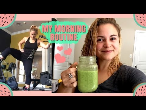 MY MORNING ROUTINE // Leg Workout + Green Smoothie