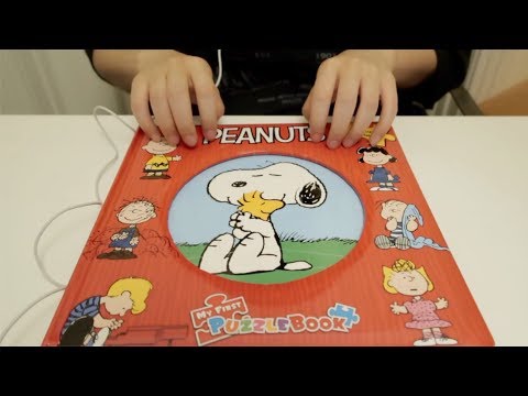 [ASMR] 스누피 퍼즐북 탭핑하면서 가지고 놀기 / Tapping and Playing with Snoopy Puzzle book
