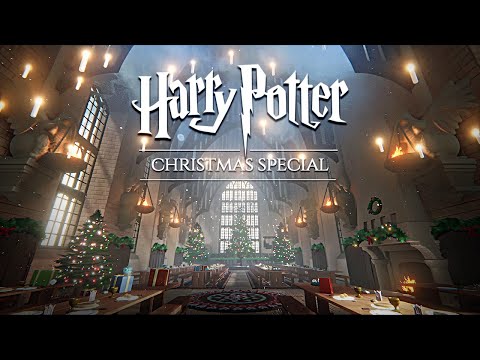 You spend Christmas at Hogwarts 🎄 Harry Potter inspired Ambience & Soft Music ◈ Exploring the Castle
