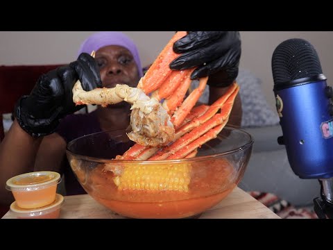 WENT IN ON THIS CRAB BOIL ASMR EATING SOUNDS