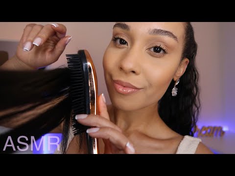 ASMR RELAXING haircut, Scalp massage, hair brushing💆🏻‍♀️ Skincare Pamper RP with Real sounds