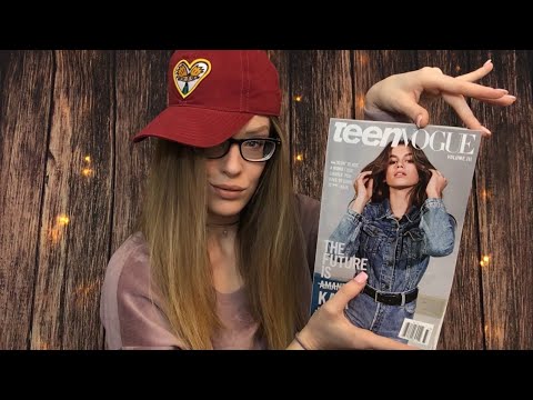 ASMR Let's Go Through A Magazine 📜 BINAURAL Page Turning, Sticky Fingers, Gentle Whispering