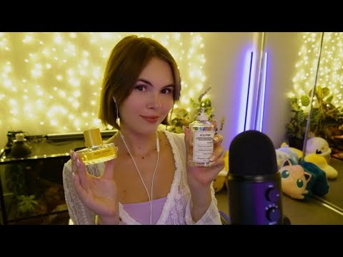 ASMR | Showing you my Perfume Collection (tingly glass sounds...)