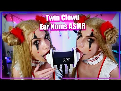TWITCH VOD ~ Twin Ear Nom and Mouth Sounds ASMR - Spooky Sexy Clown | ASMR for Relaxing