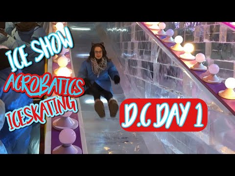 DC VLOG!! VLOGSMAS DAY 11(ice show, ice skating+bro falling!!!
