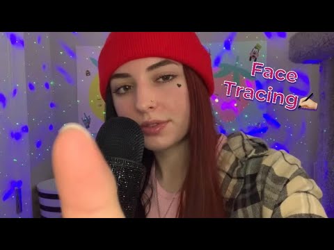ASMR | Quick Face Tracing w/ Mouth Sounds ♡