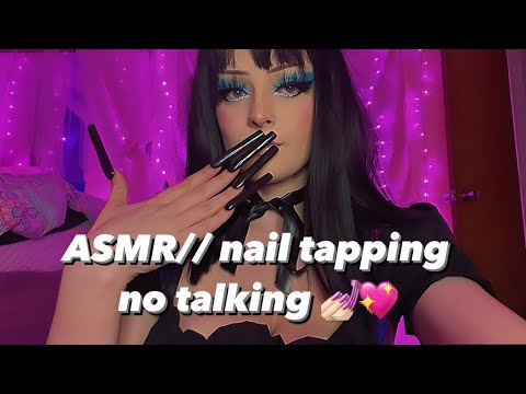 ASMR// Long nail tapping 💅🏻✨(no talking)