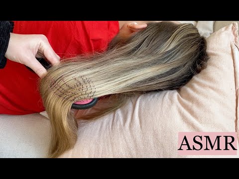 ASMR | HELPING MY SISTER SLEEP ❤️ (hair play, hair scratching, hair brushing, braiding, no talking)