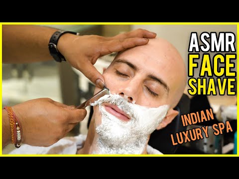 ASMR FACE SHAVE | Indian LUXURY SPA | SHAVING SOUNDS