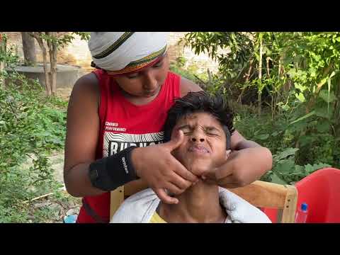 ASMR Outdoor Head Massage  by  young kid Barber CHUNNY Lal | ASMRYOGI2  (Ep-56)