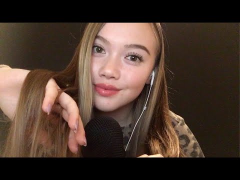 ASMR| REPEATING "LOWER LASH LINE" + HAIR SOUNDS