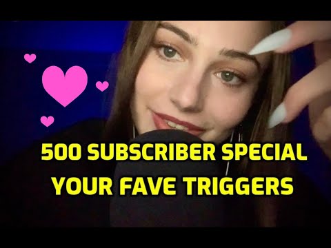 ASMR | Doing YOUR Fave Triggers 💖🍯 500 Subscribers Celebration 🎉