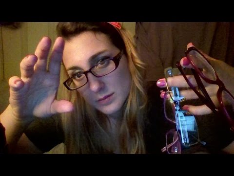 ASMR Medical Exam Role Play w/ Glove Sounds - Eye Exam & Glasses Fitting, Tapping on Glasses