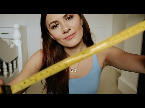 ASMR Measuring you for no reason (Chewing Gum, Inaudible Whispering & Writing Sounds)