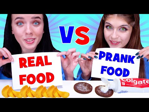 ASMR Real Food VS Prank Food Challenge | Eating Sounds By LiliBu