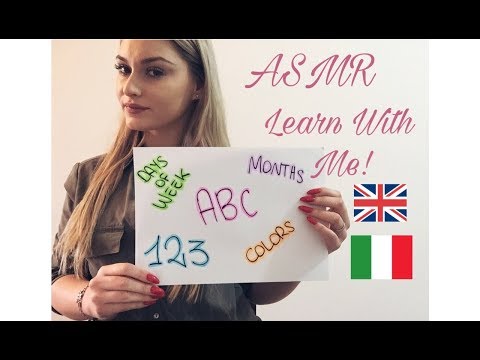 ASMR Learn With Me ENG/ITA | Whispering & Paper (ABC, Numbers, Colors, Days, Months)
