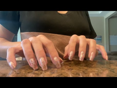 ASMR Table Tapping with Long Natural Nails (Painted)