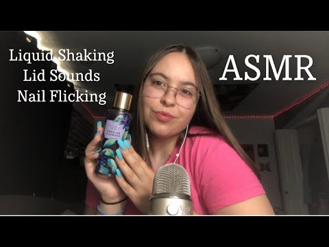 Fast Aggressive Lid Sounds Liquid Shaking & Nail Flicking ASMR (John’s Custom Video)